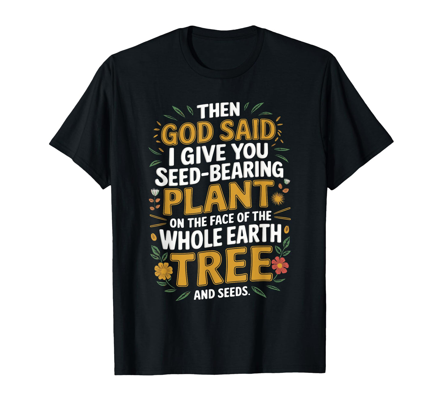 Genesis 1:29 Plant Based Diet Vegan Bible Verse T-Shirt