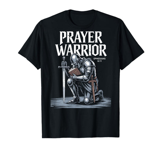 Jesus Prayer Warrior Christian Armor of God Son Graphic Back T-Shirt