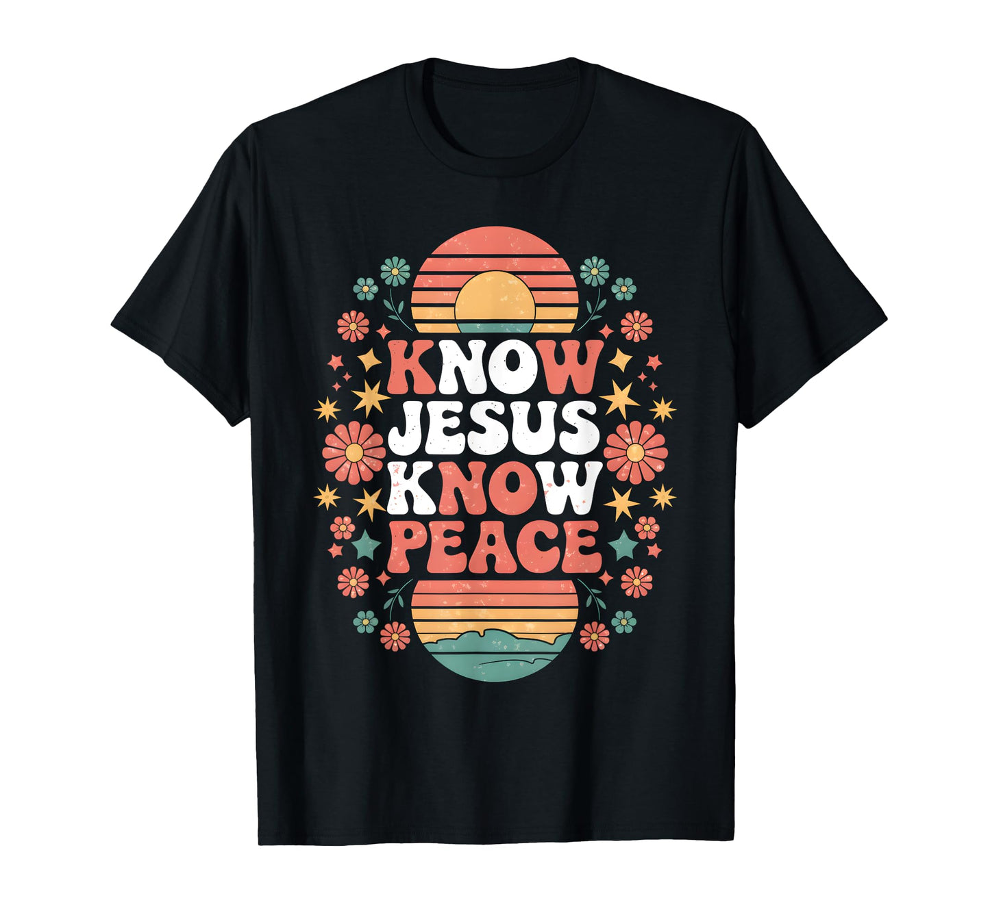 Know Jesus Know Peace Christian God Faith Men Women Kids T-Shirt