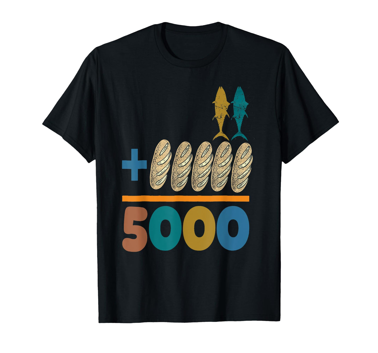 Jesus 2 Fishes 5 Breads 5000 Chosen Against The Current T-Shirt
