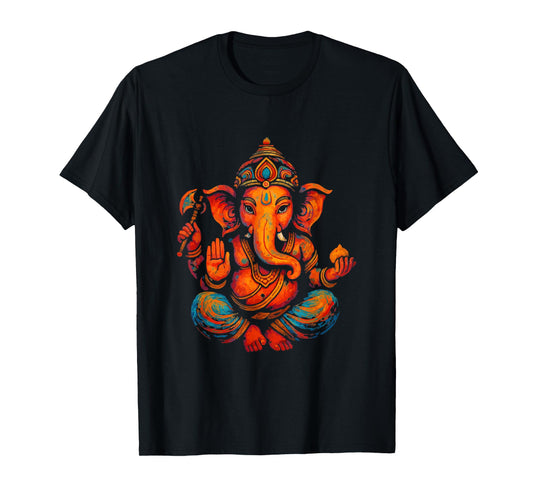 Ganesh Symbol Yoga Hindu Elephant God Ganesha Puja T-Shirt