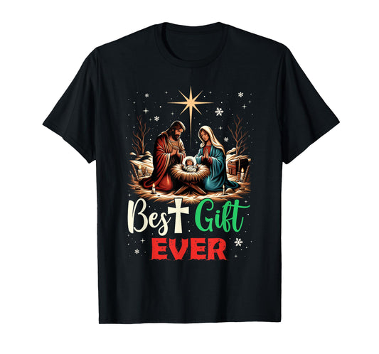 Best Ever Christmas Cool Jesus Nativity Scene Christian T-Shirt