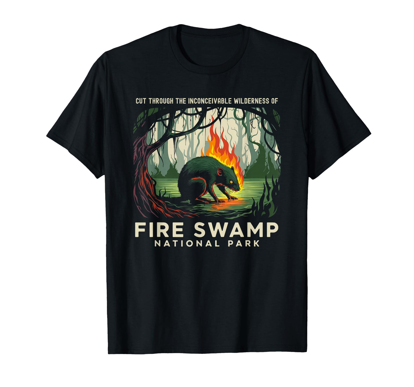 Fire Swamp National Park Camping Hiking Mountain T-Shirt