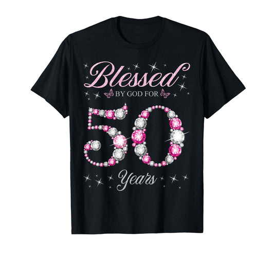 Blessed By God For 50 Years Old 50th Birthday Party T-Shirt