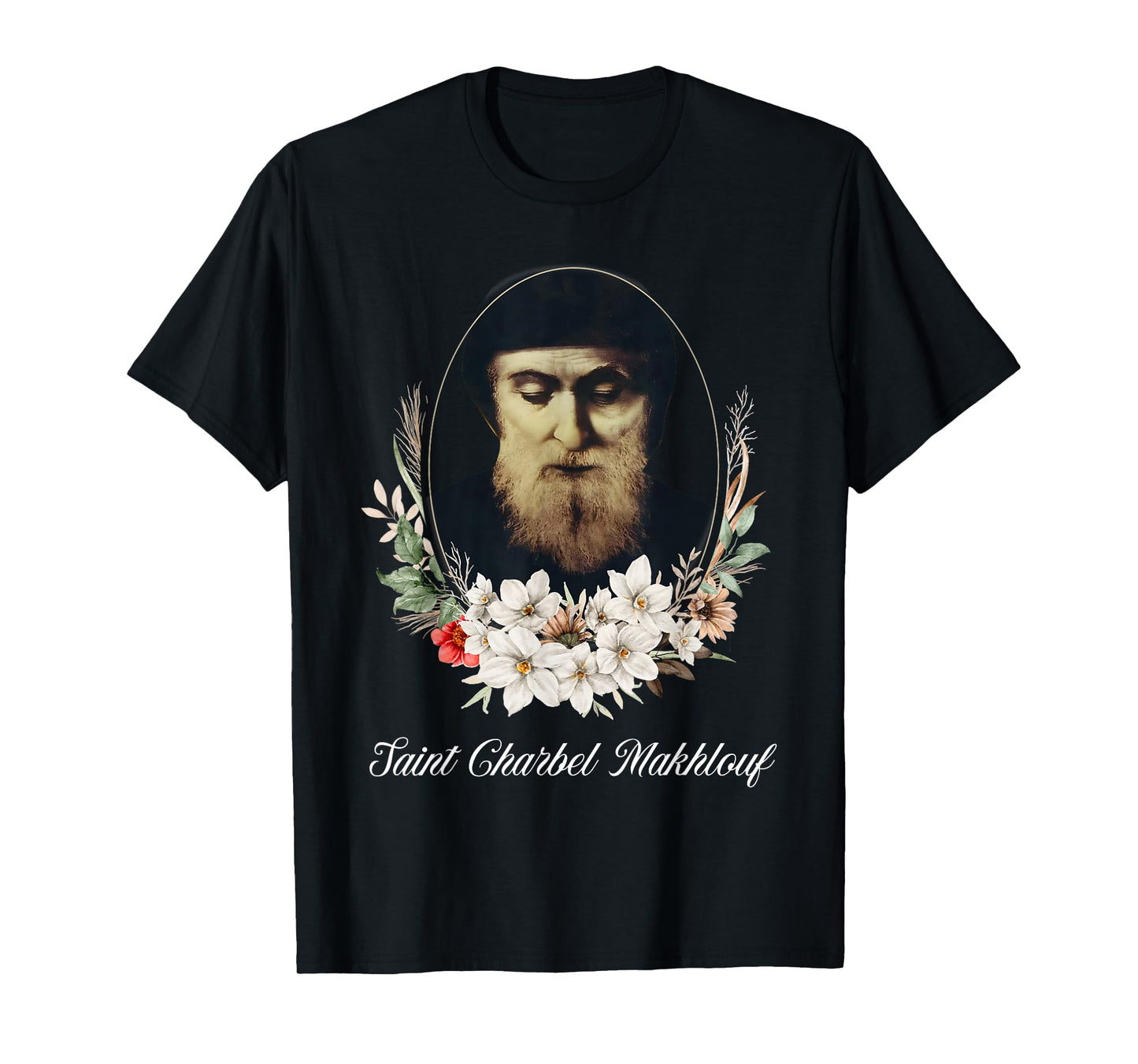 Religious Catholic Saint Charbel Makhlouf Christian Faith T-Shirt