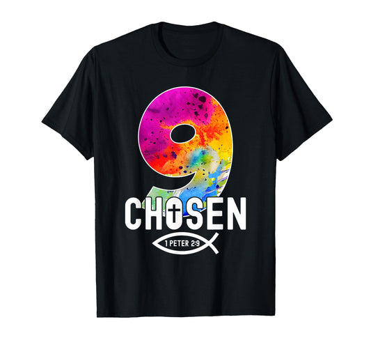 Chosen 9 Religious 9 Years Jesus 9TH Birthday T-Shirt