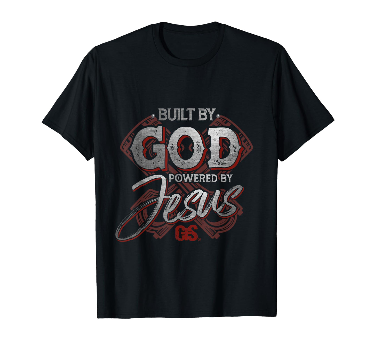 Built By God Powered By Jesus Religious Devout Christian T-Shirt