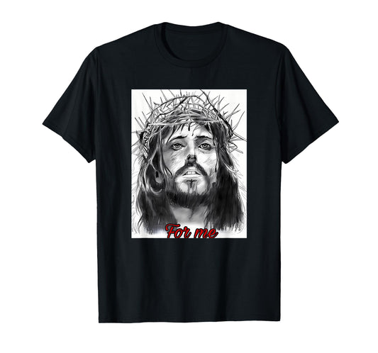 Vintage Face of Jesus with Crown for Me Christ Bible Classic T-Shirt