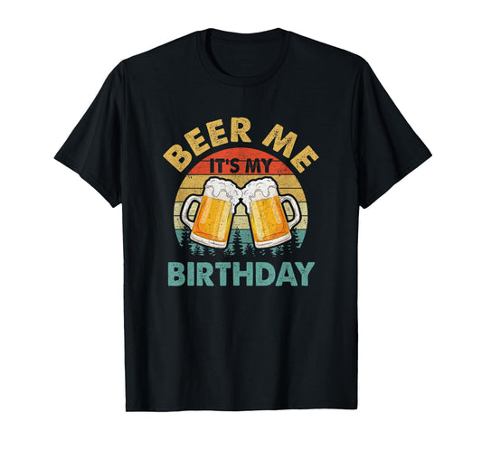 Beer Me It's My Birthday Party Family Matching Group Vintage T-Shirt