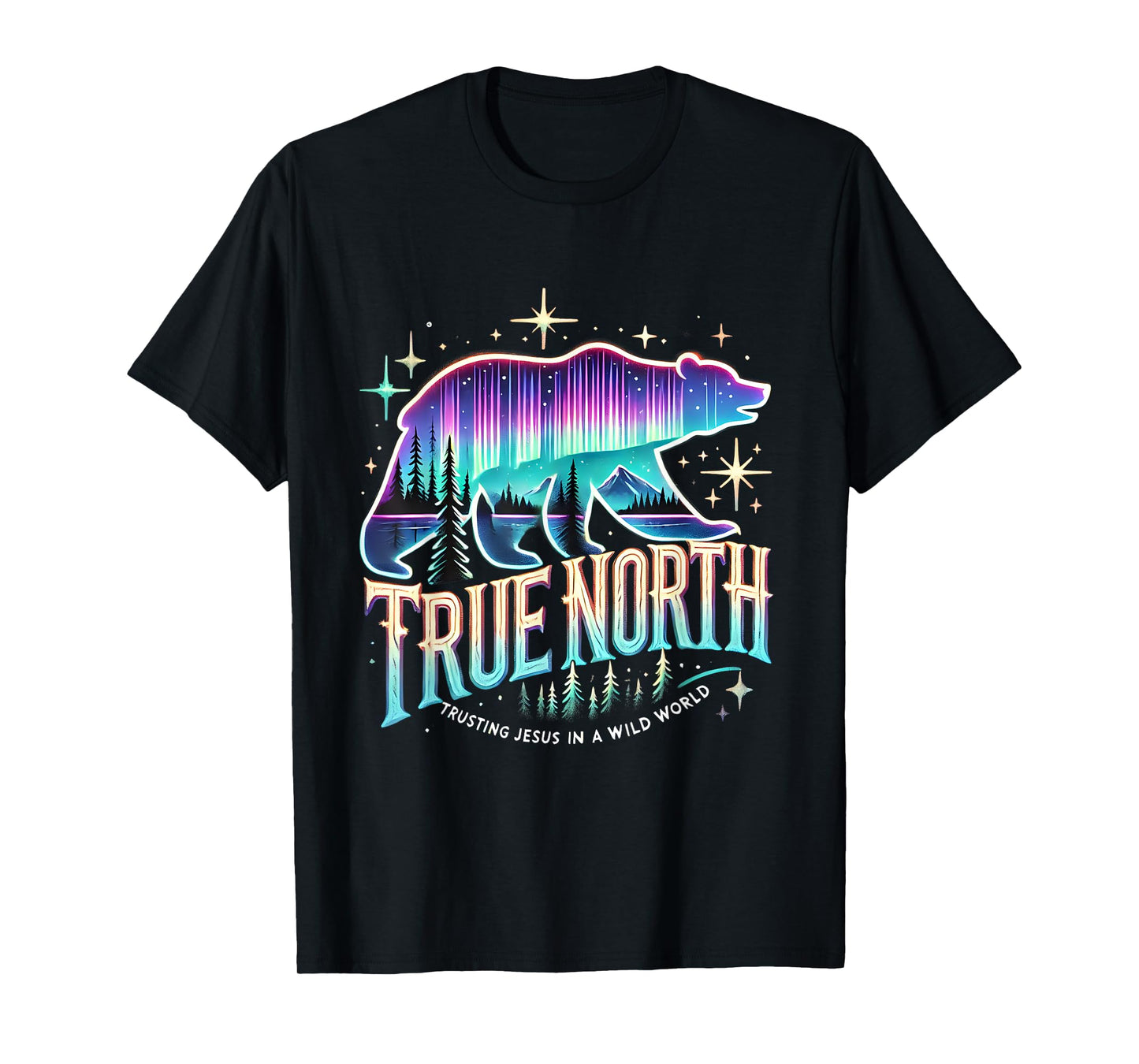 True North Bear Aurora Faith Trusting Jesus Summer Camp T-Shirt