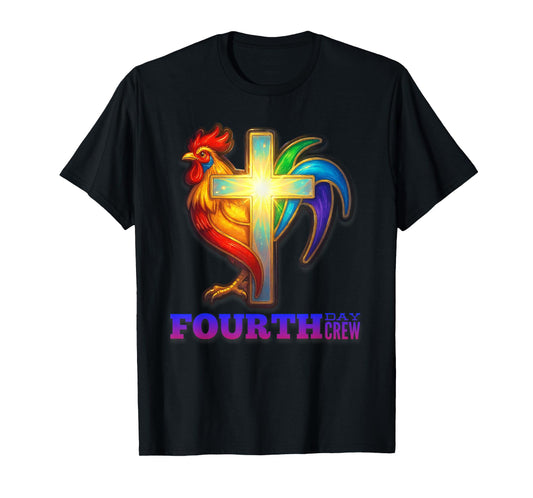 DeColores Cursillo Rainbow Rooster Catholic T-Shirt