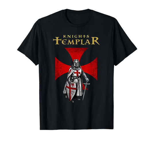 A Warrior of Christ Knights Templar Distressed Cross T-Shirt