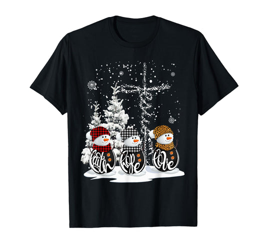 Merry Christmas 2026 Faith Hope Love Christian Christmas T-Shirt