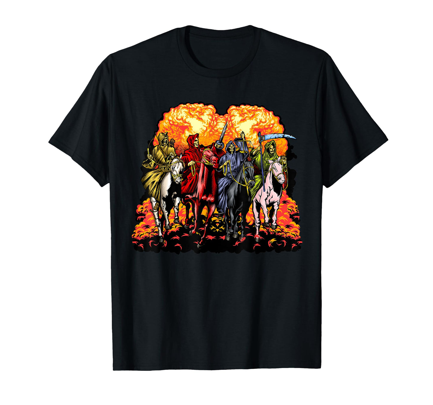 4 Horsemen Of The Apocalypse Revelation 6:1-8 Jesus Gift T-Shirt