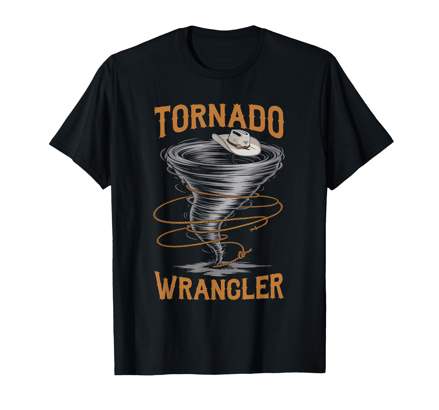 Tornado Wrangler Bold Western Cowboy Graphic Vintage T-Shirt