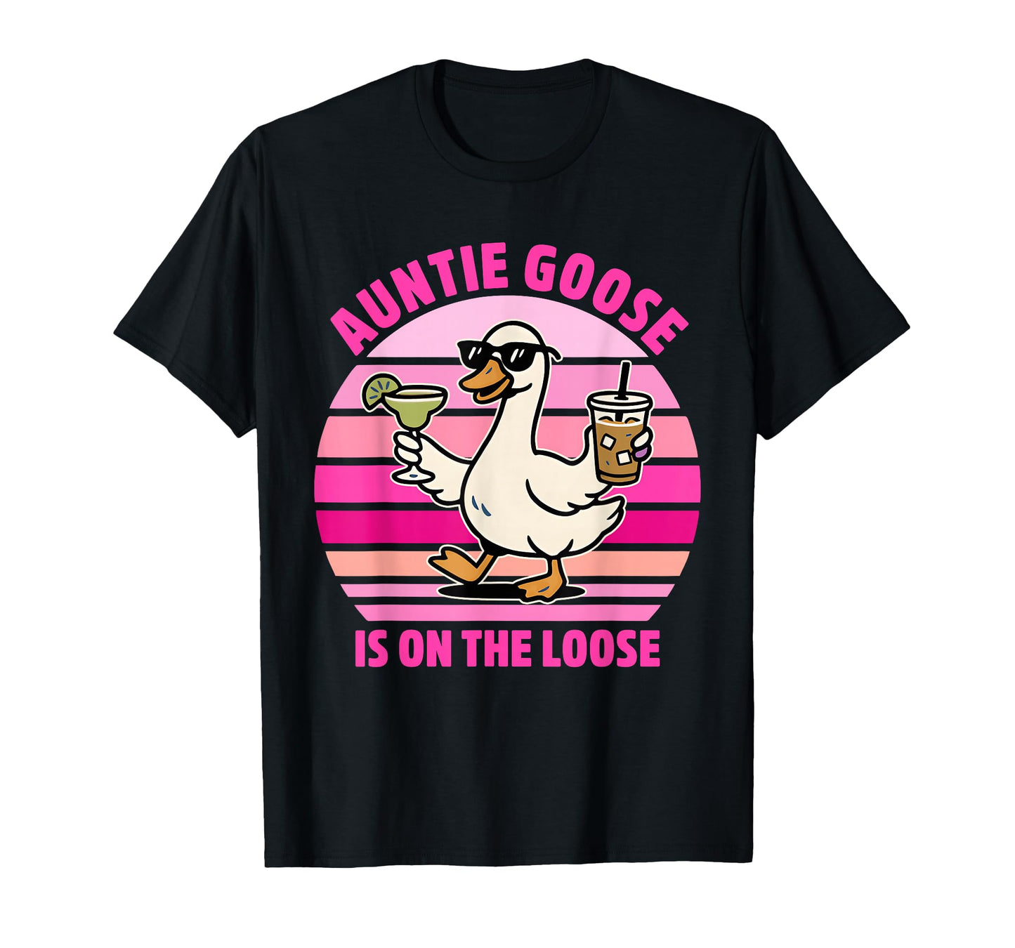 Auntie Goose is On The Loose Vintage Design T-Shirt