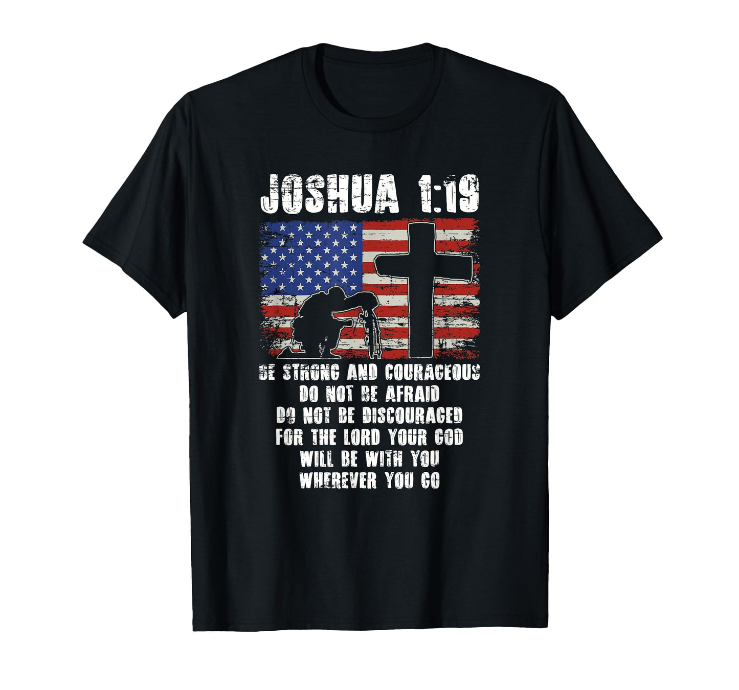Holy Bible Verse Patriotic Christian Gift USA Flag Prayer T-Shirt