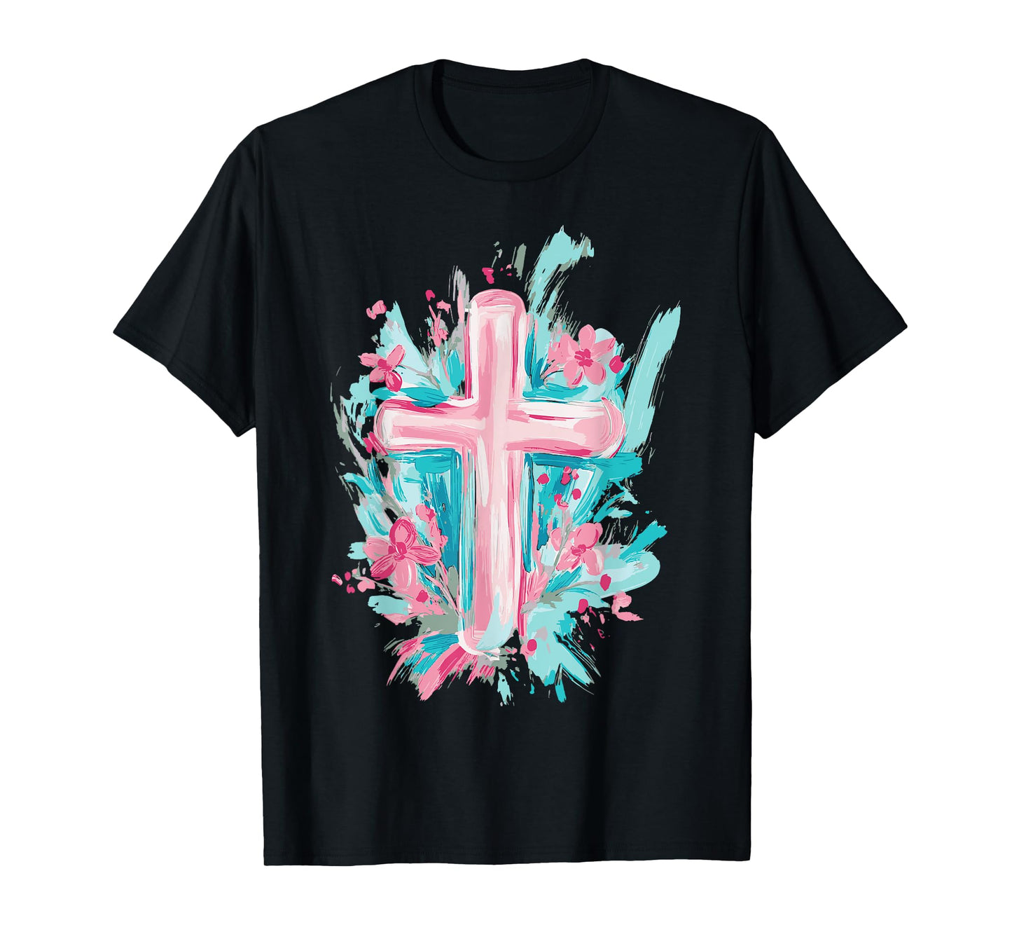 Easter Cross with Florals T-Shirt