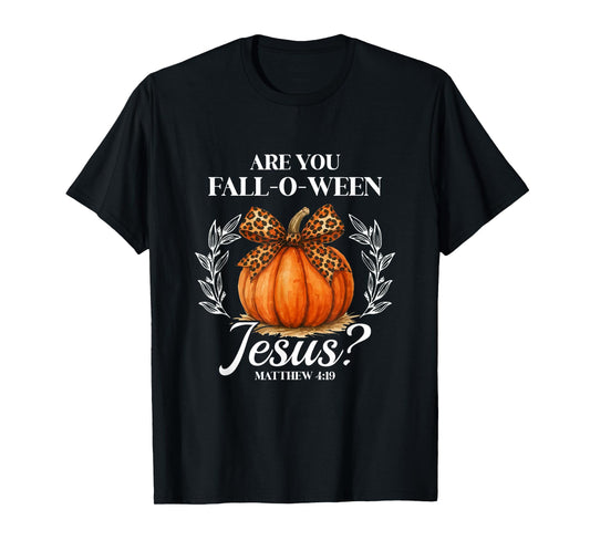 Fall-O-Ween Pumpkin Jesus Faith Scripture Gift T-Shirt