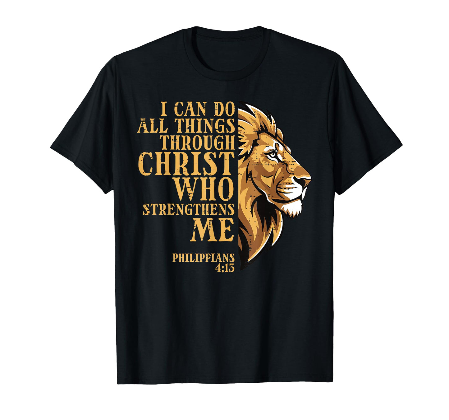 I Can Do All Things Lion Christian God Jesus Men Women Kids T-Shirt