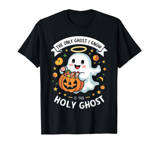 Christian Halloween Kids Only Ghost I Know is the Holy Ghost T-Shirt
