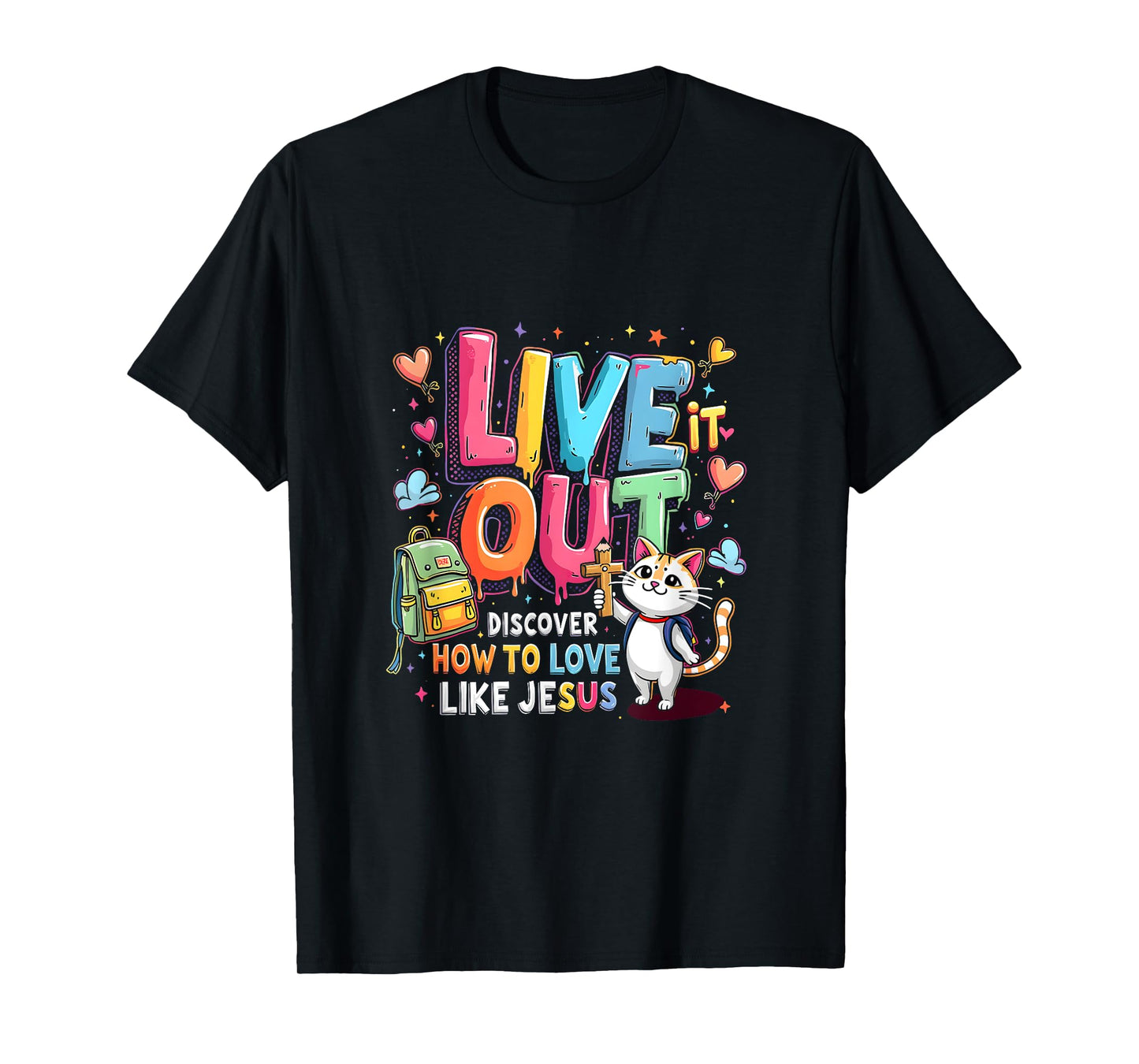 Live it Out Christian Youth Camp Bible School VBS 2025 T-Shirt