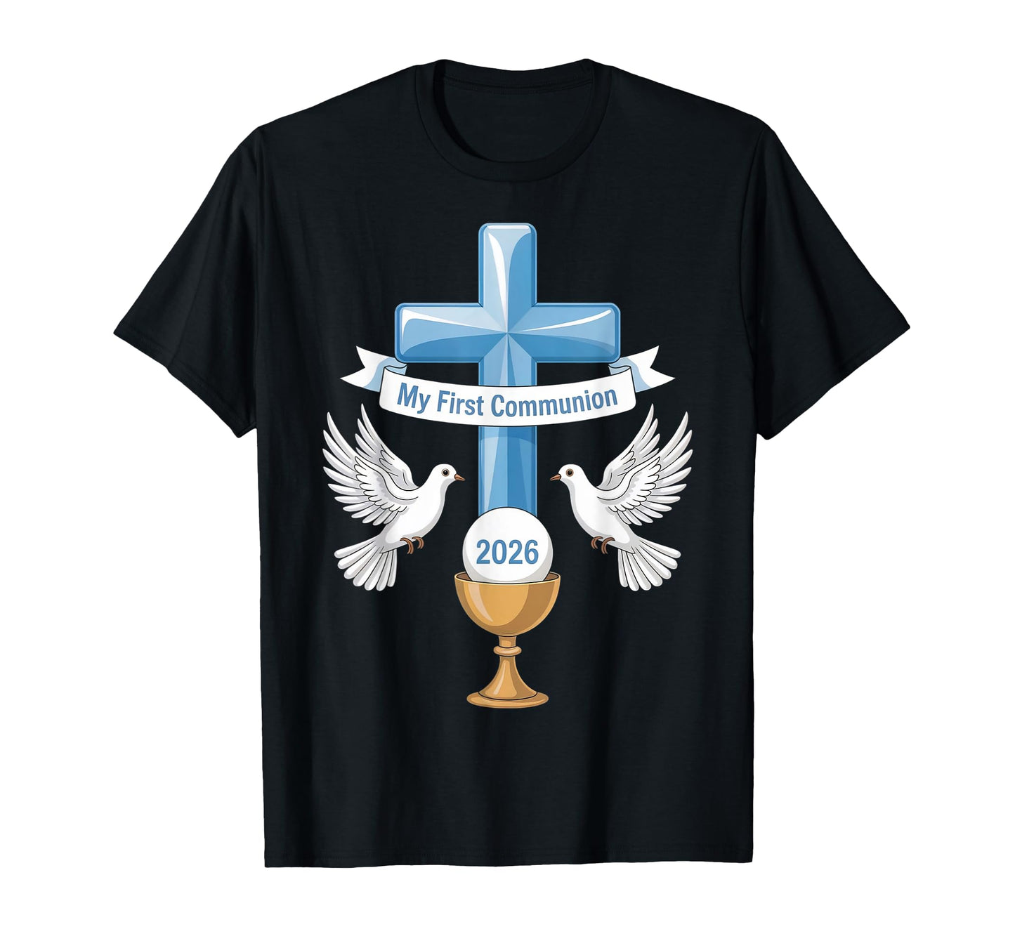 My 1st First Holy Communion 2026 Christian Boys Faith Jesus T-Shirt