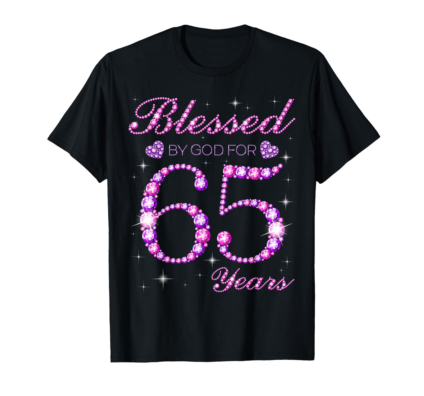 Blessed by God for 65 Years Old 65th Birthday Party T-Shirt