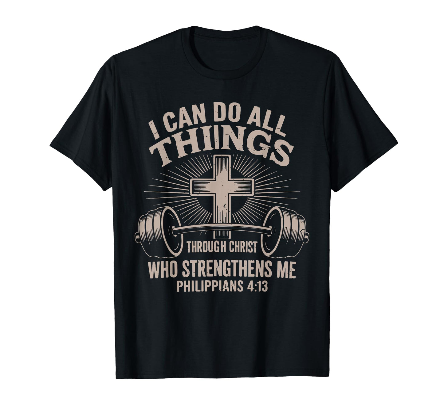 Can Do All Things Funny Christian Workout Gym Jesus Women T-Shirt