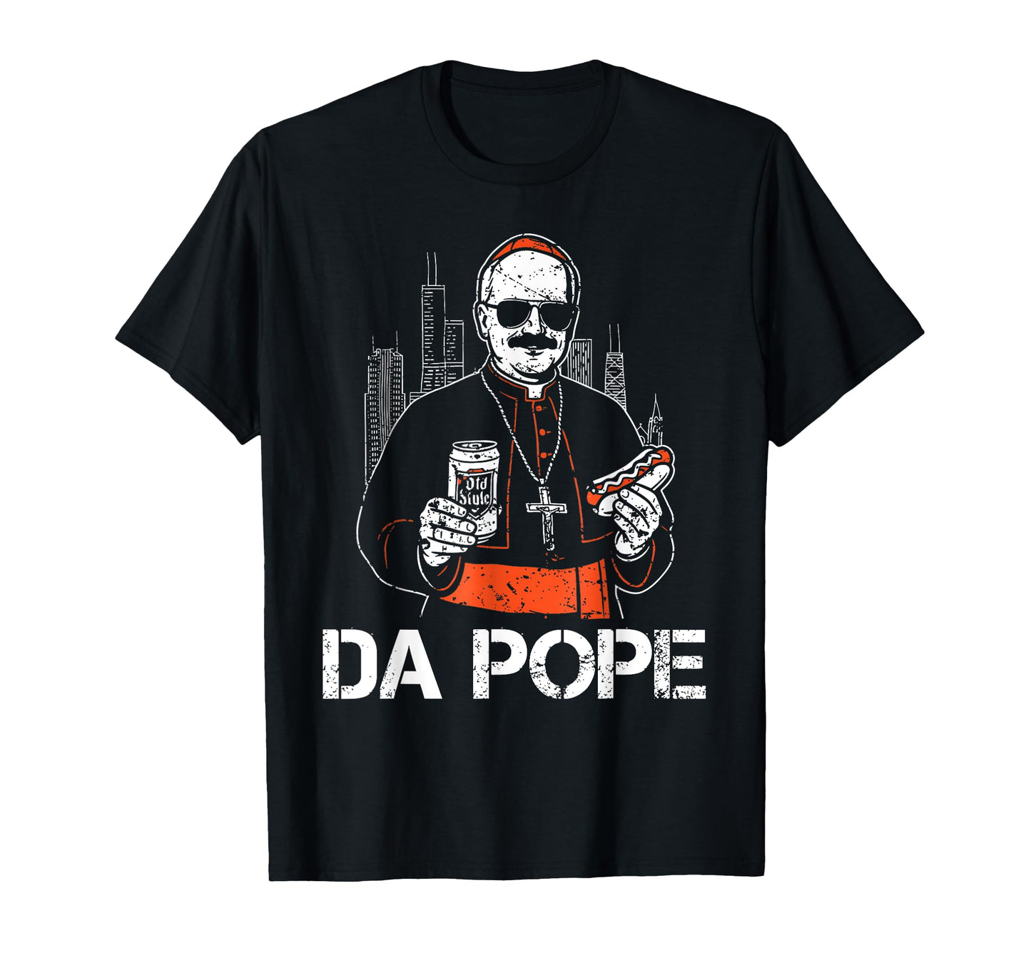 Funny Da Pope From America Chicago Pope Leo XIV Vintage T-Shirt