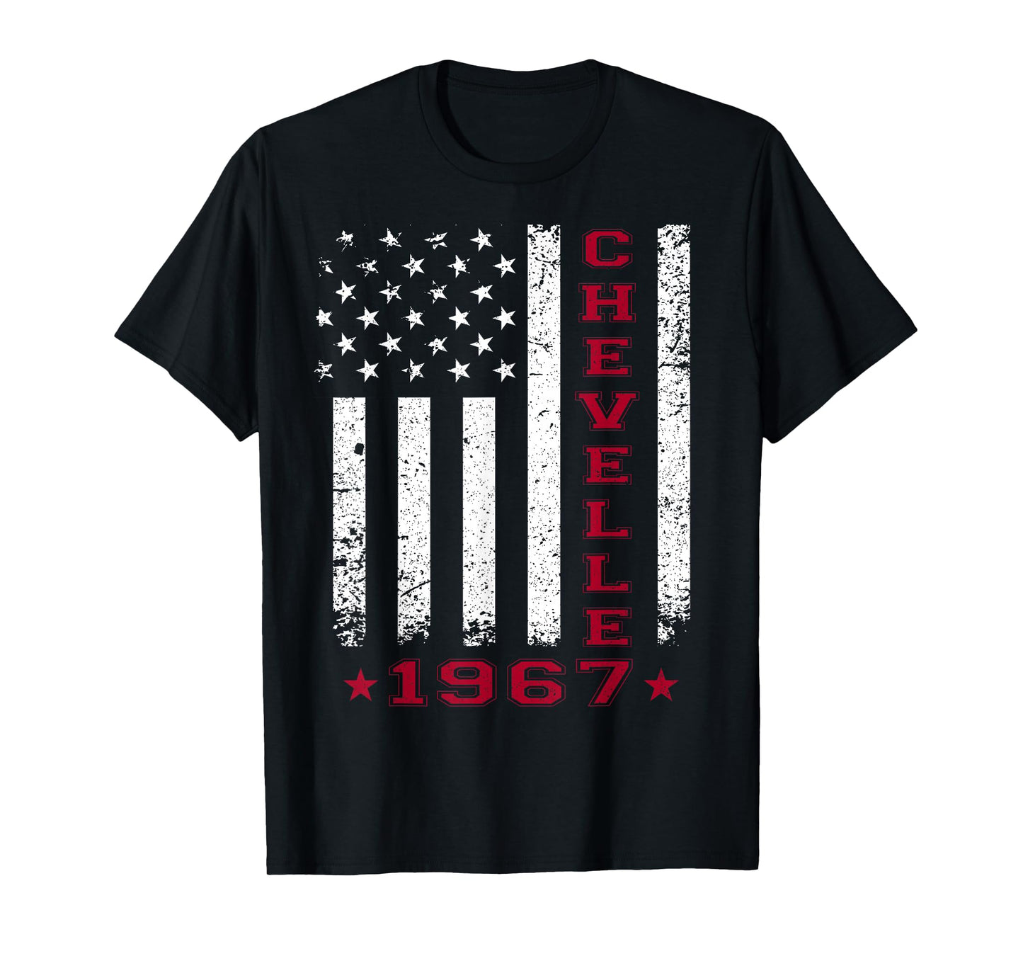 American Flag Jersey Style 67 Chevelle 1967 Muscle Car T-Shirt