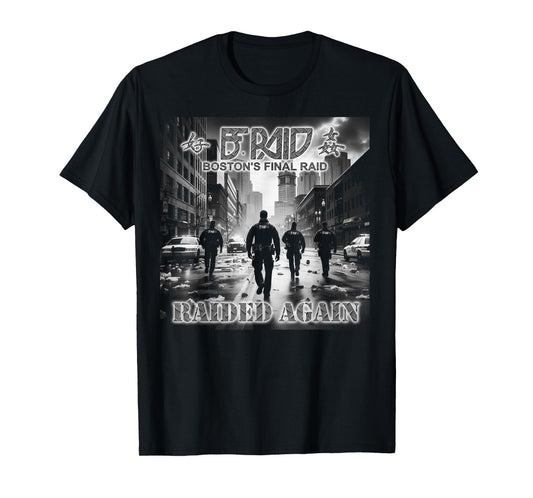 B.F Raid Raided Again Album Art T-Shirt, Small, Black