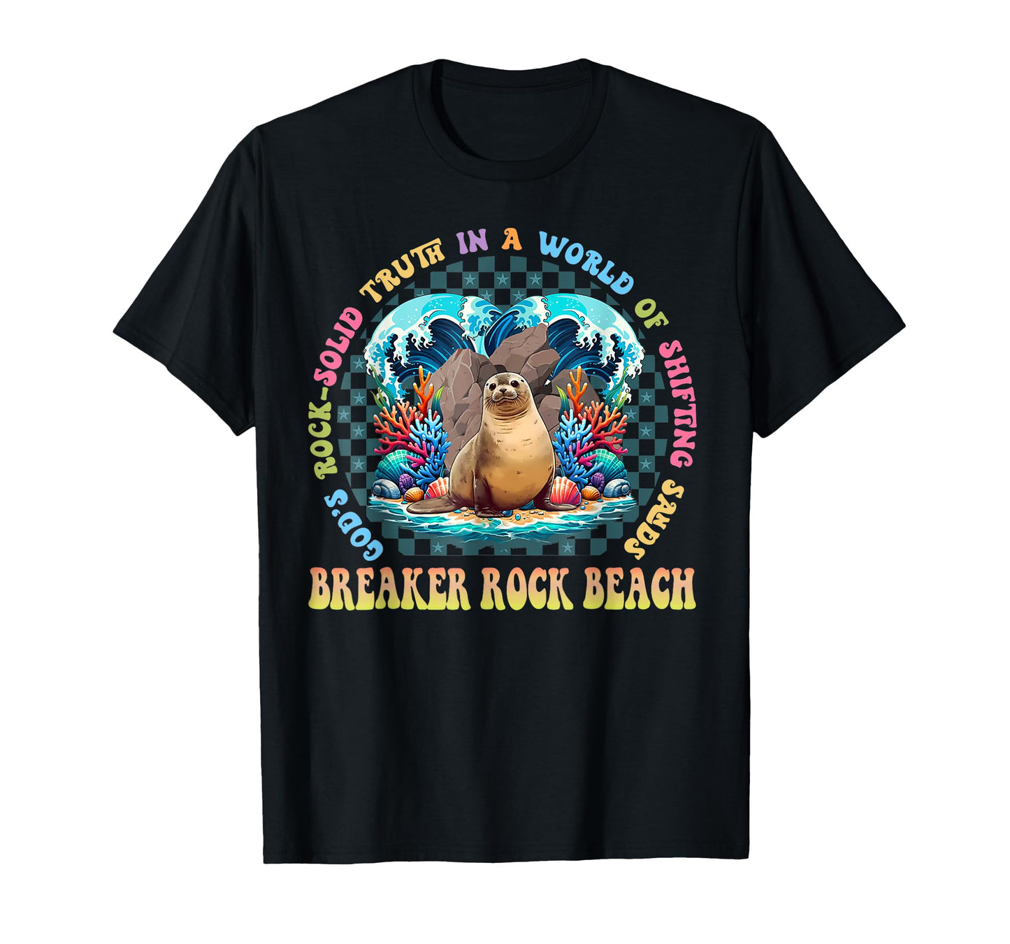 Breaker Rock Beach VBS 2024 Gods Rock Solid Truth In A World Men Women Kids T-Shirt