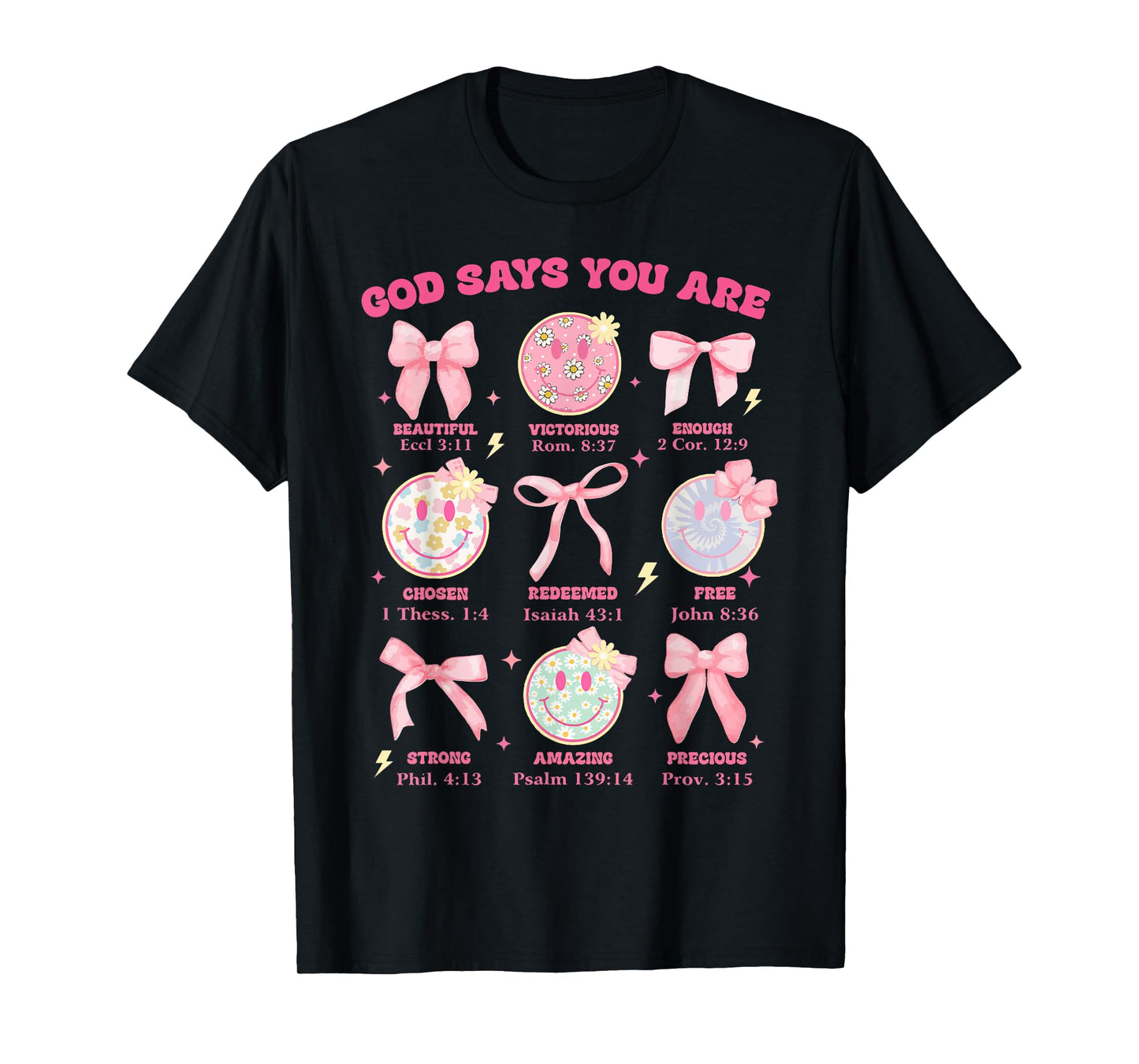 Funny God Says You Are Strong Loved Worthy Enough T-Shirt