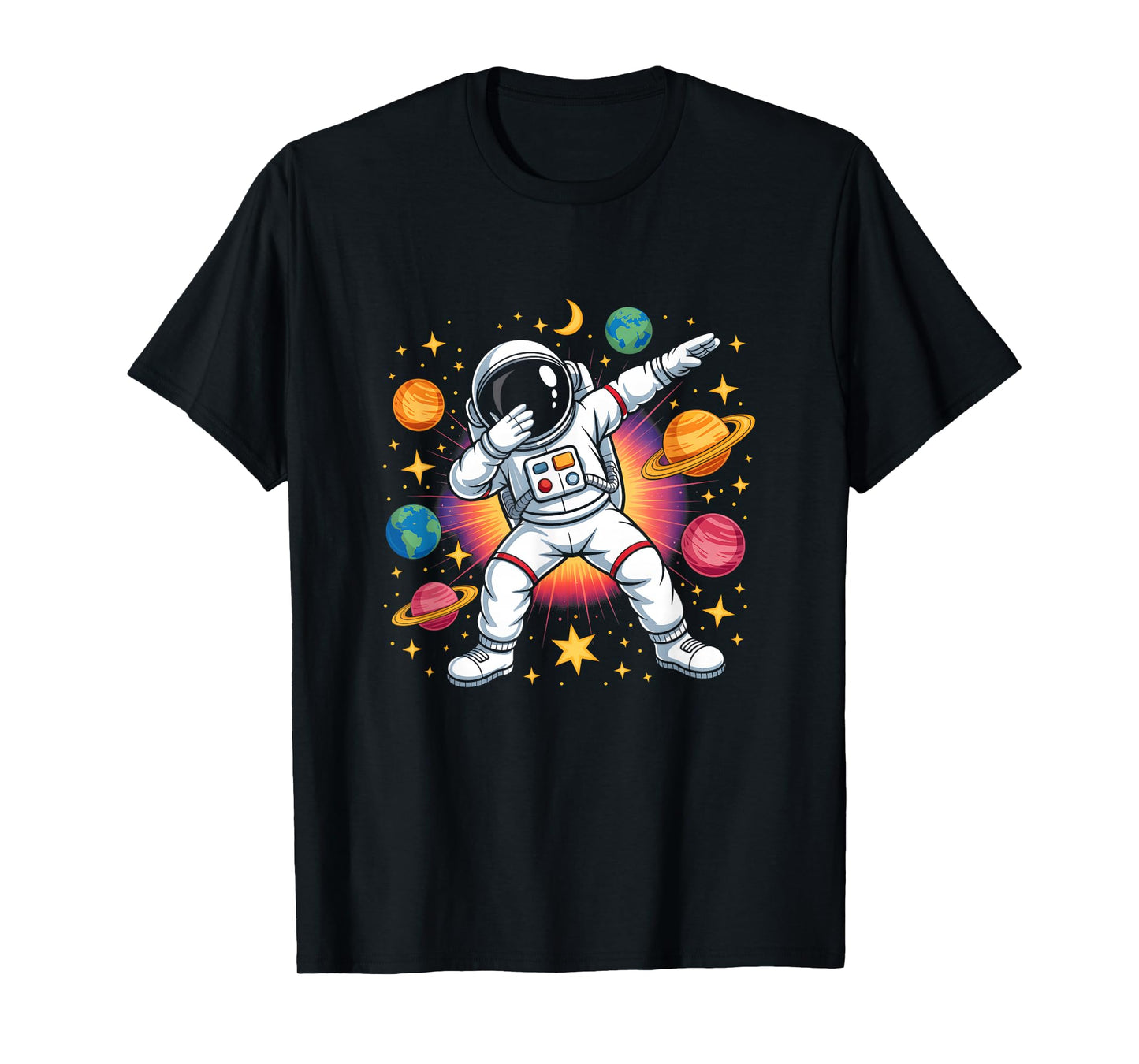 Astronaut Dabbing In Space Cosmic Galaxy Adventure Boy Girls T-Shirt