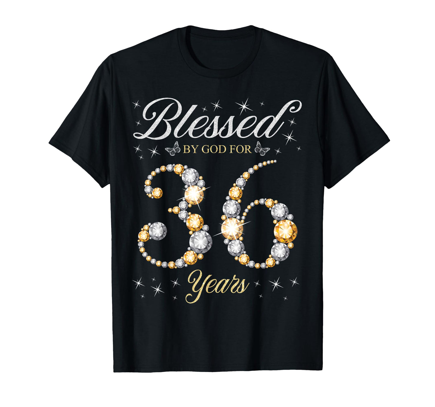 Blessed By God For 36 Years Old 36th Birthday Party T-Shirt