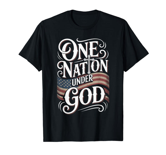 One Nation Under God July 4th Christian Patriotic T-Shirt