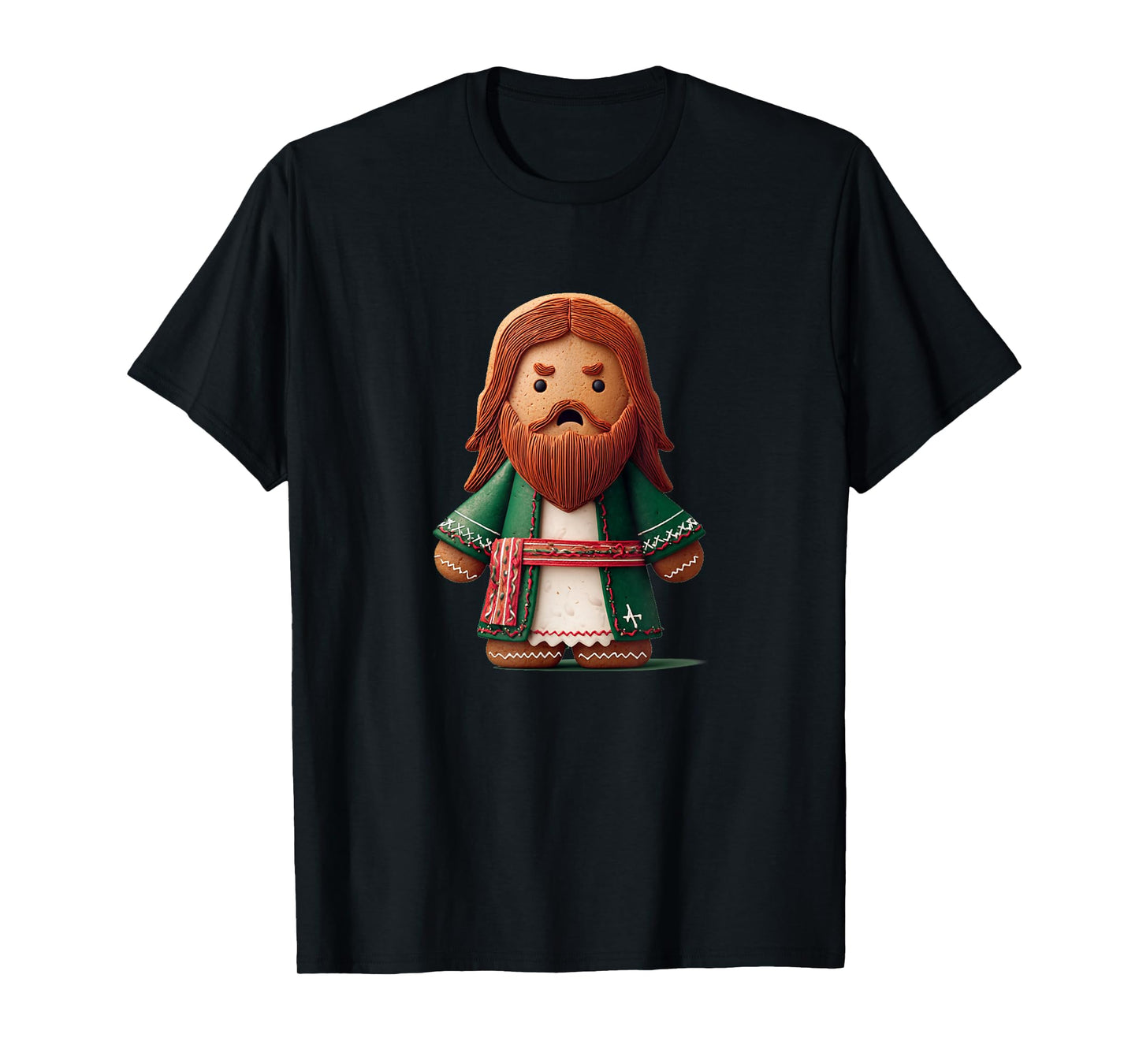 Grumpy Jesus Christ Gingerbread Costume T-Shirt