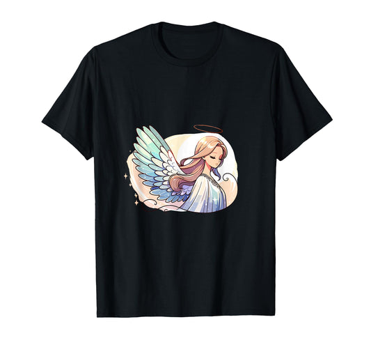 Elegant Angel Pastel Wings Heavenly Spiritual Art T-Shirt