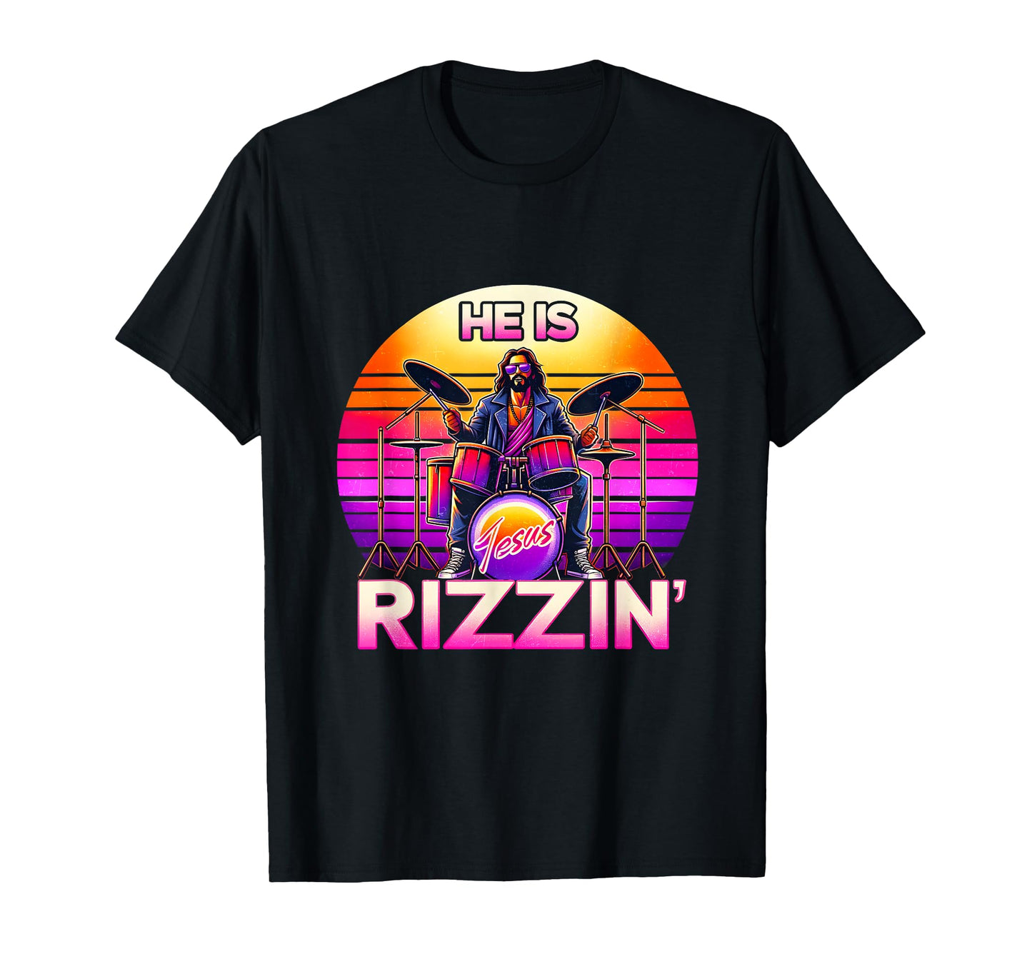 He Is Rizzin' Jesus Has Rizzen Retro Christian Band Easter T-Shirt
