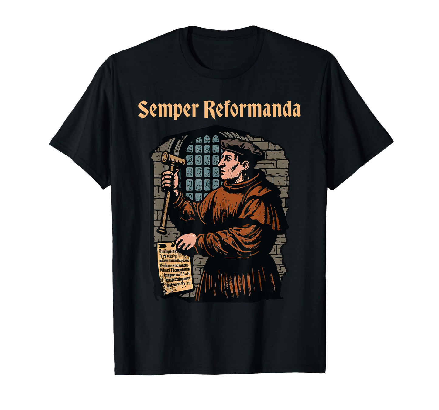 Martin Luther Reformation Semper Reformanda Christian T-Shirt