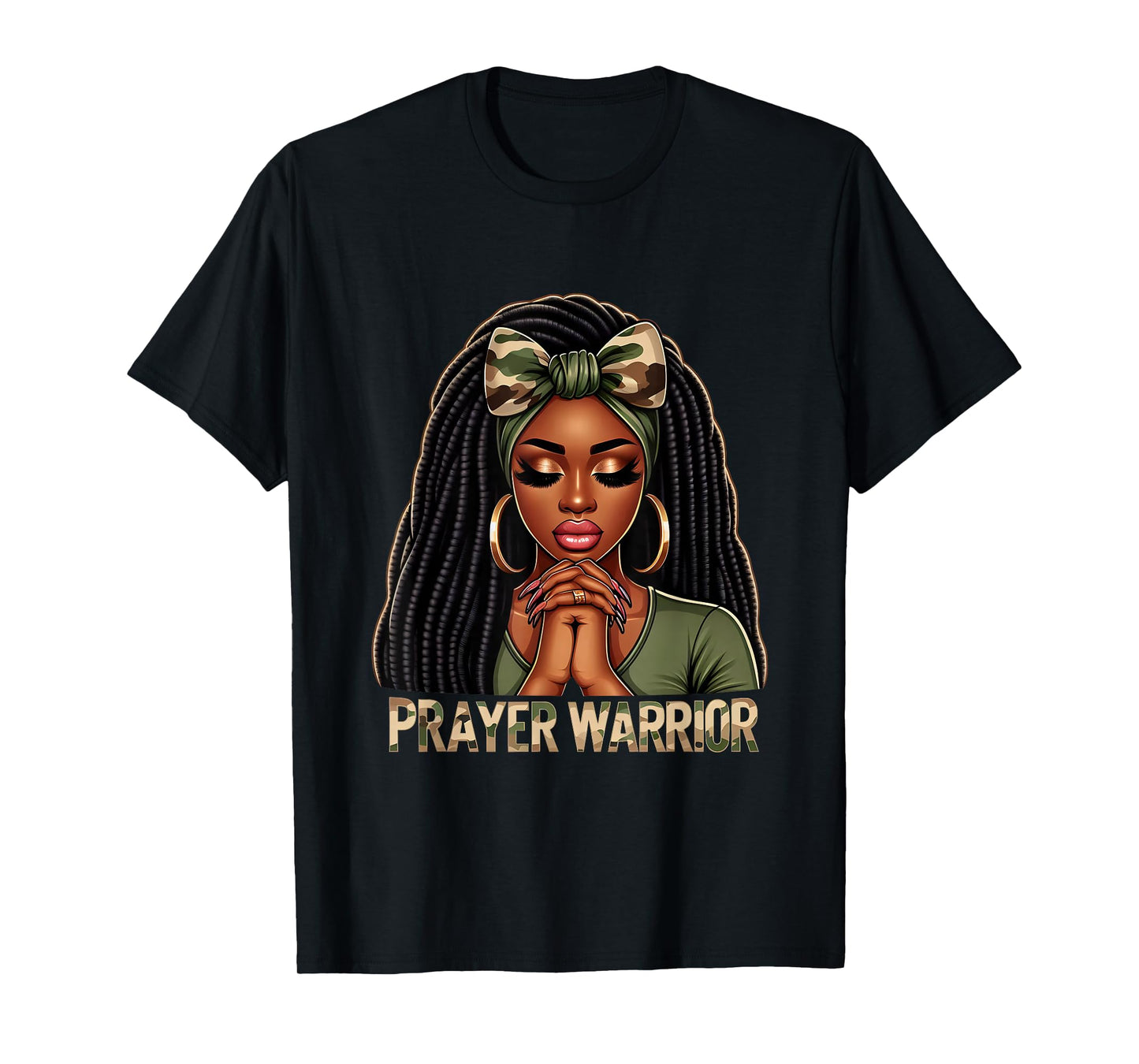 Pray for It Christian Religious Woman Camo Faith Women T-Shirt