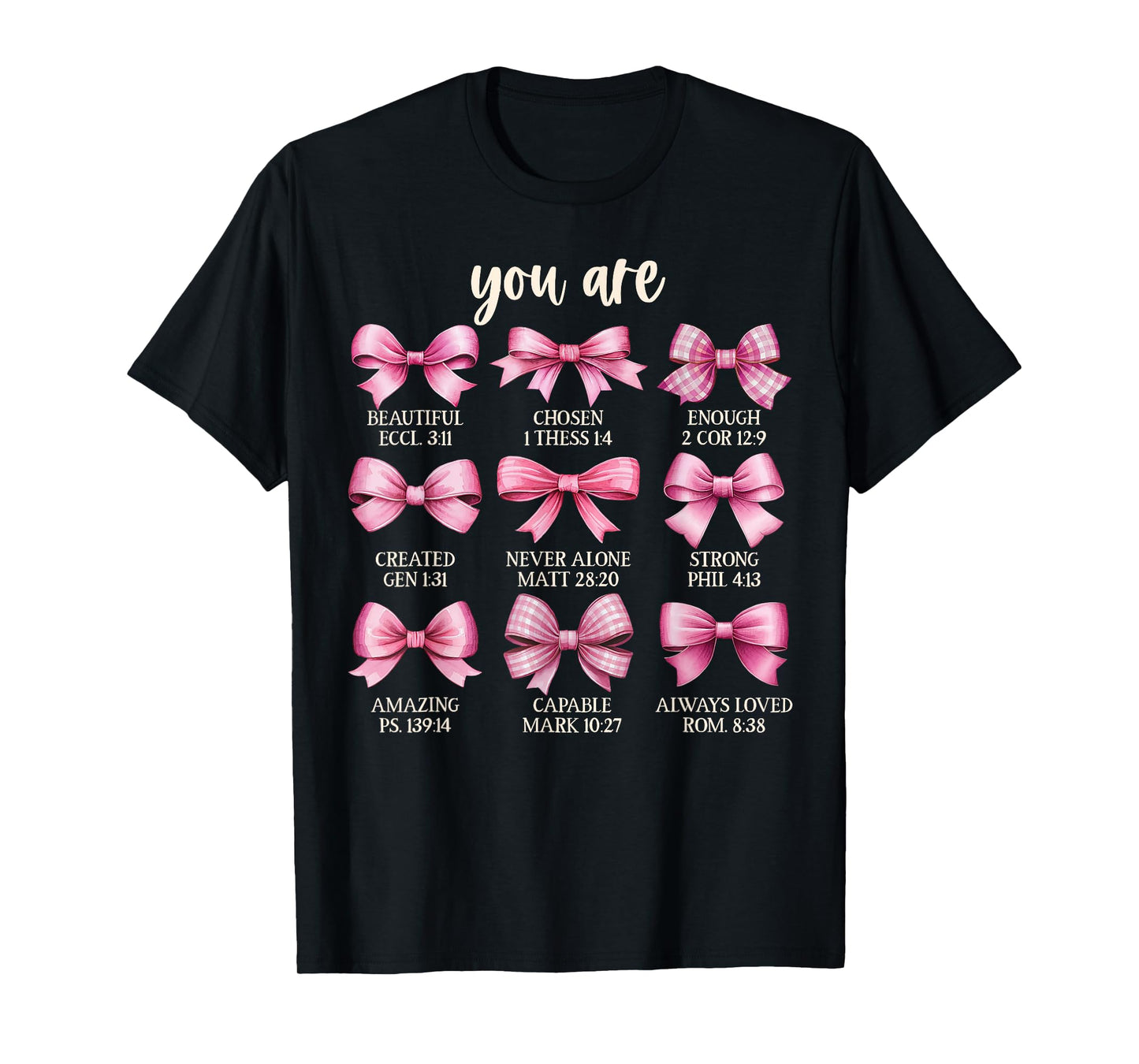 You Are Pink Coquette Christian Religious Jesus Kids Girls T-Shirt