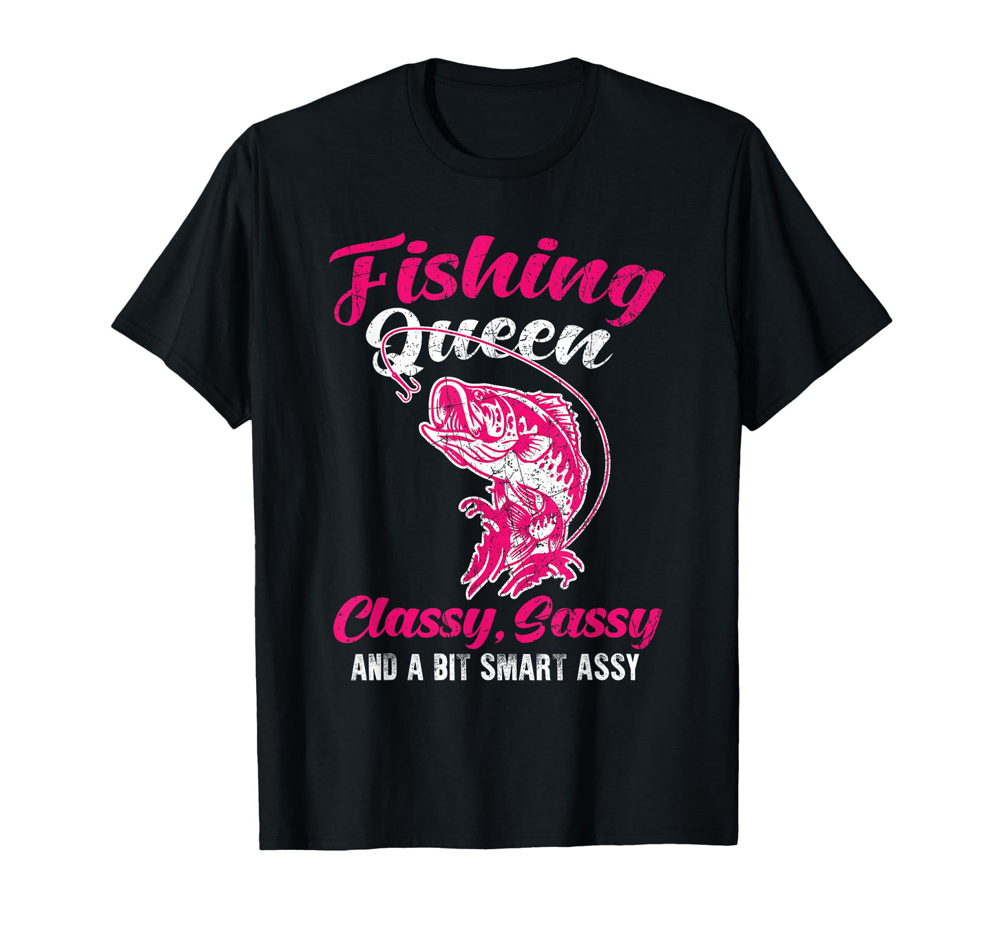 Fishing Queen Classy Funny Ladies Fishing Lovers Women Kids T-Shirt