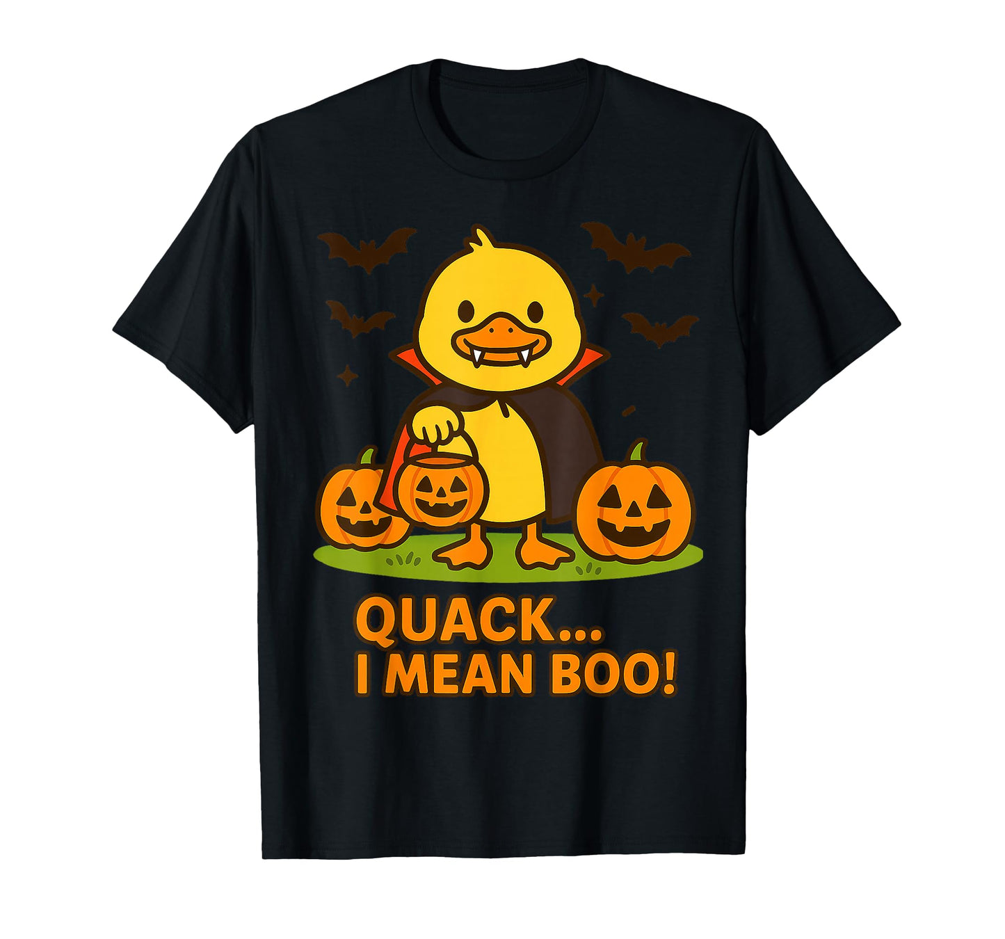 Funny Duck Halloween Costume – Quack I Mean Boo Quote T-Shirt