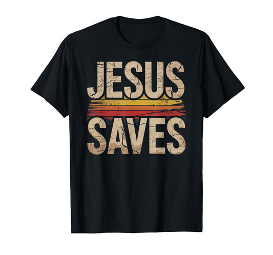 Jesus Saves Cross Christian Religious Faith Mens T-Shirt