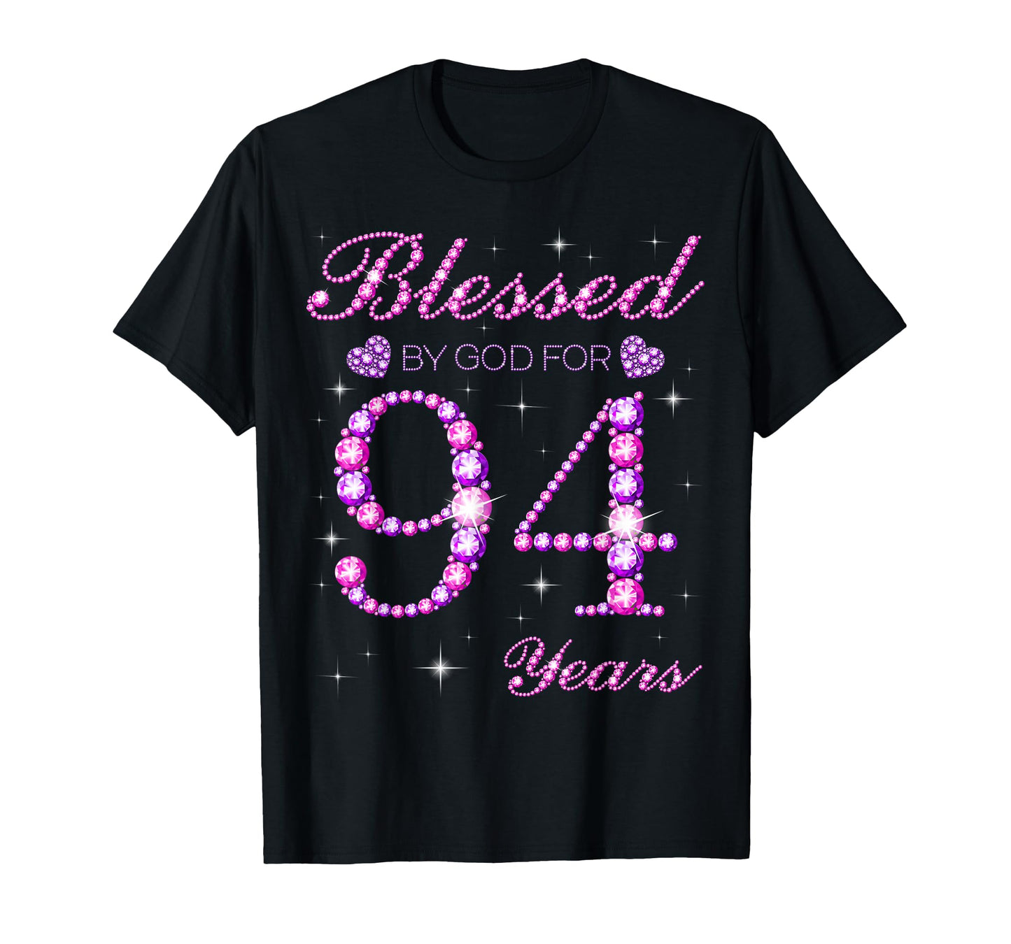 Blessed by God for 94 Years Old 94th Birthday Party T-Shirt
