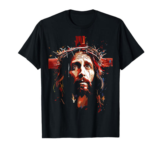 jesus god cross christian colorful artwork christian faith T-Shirt
