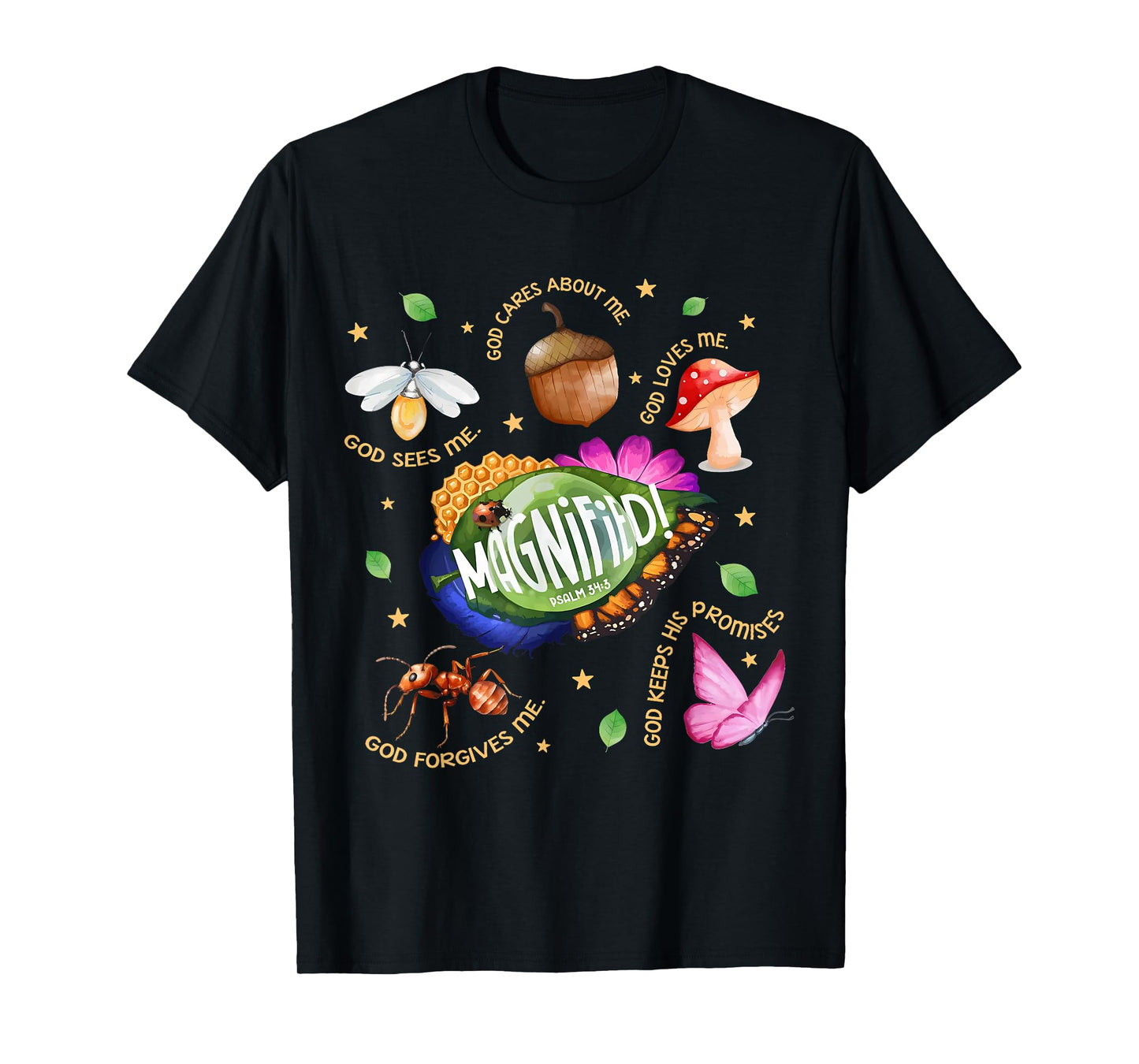 VBS 2025 Magnified Smallest Insects Adventure Psalm 34:3 T-Shirt