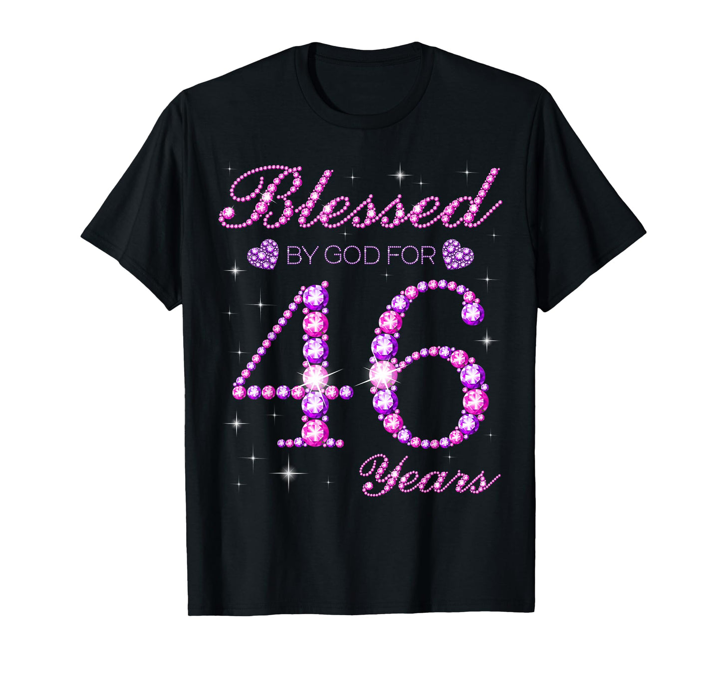 Blessed by God for 46 Years Old 46th Birthday Party T-Shirt